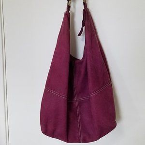 Boden Lg  Suede with Leather Strap Hobo Bag